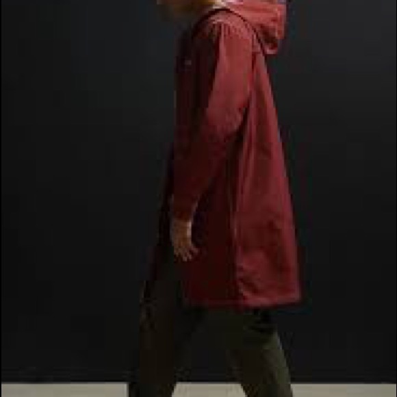 Stussy zip long coat men’s small maroon red jacket - Picture 4 of 10